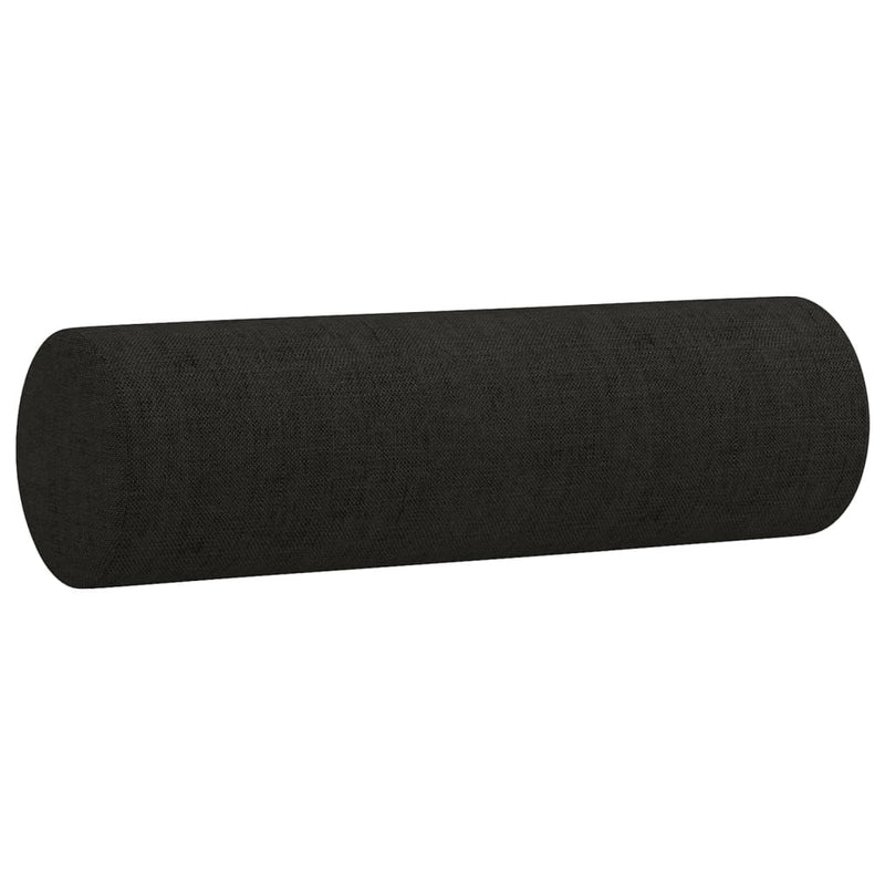vidaXL 2 db fekete szövet díszpárna Ø15 x 50 cm
