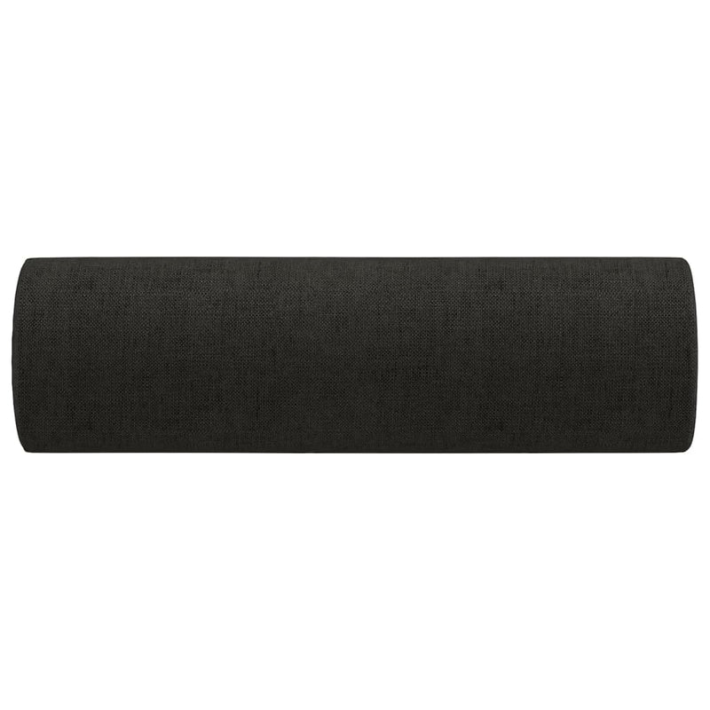vidaXL 2 db fekete szövet díszpárna Ø15 x 50 cm