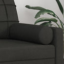 vidaXL 2 db fekete szövet díszpárna Ø15 x 50 cm