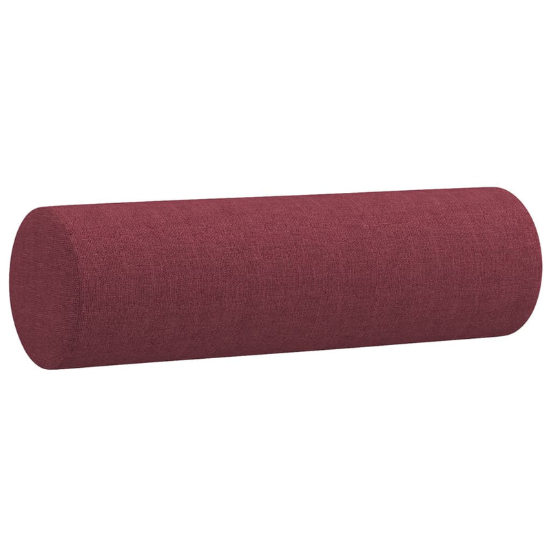 vidaXL 2 db bordó szövet díszpárna Ø15x50 cm