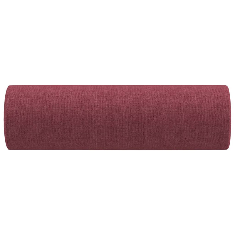 vidaXL 2 db bordó szövet díszpárna Ø15x50 cm