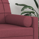 vidaXL 2 db bordó szövet díszpárna Ø15x50 cm