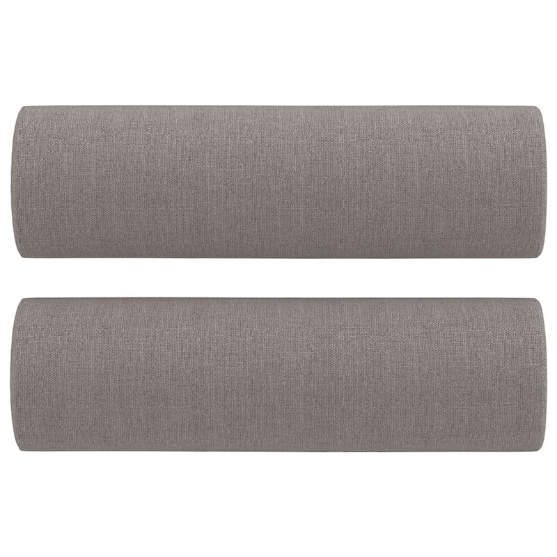 vidaXL 2 db tópszínű szövet díszpárna Ø15x50 cm