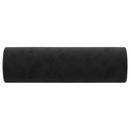 vidaXL 2 db fekete bársony díszpárna Ø15x50 cm