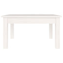 vidaXL fehér tömör fenyőfa dohányzóasztal 55 x 55 x 30 cm