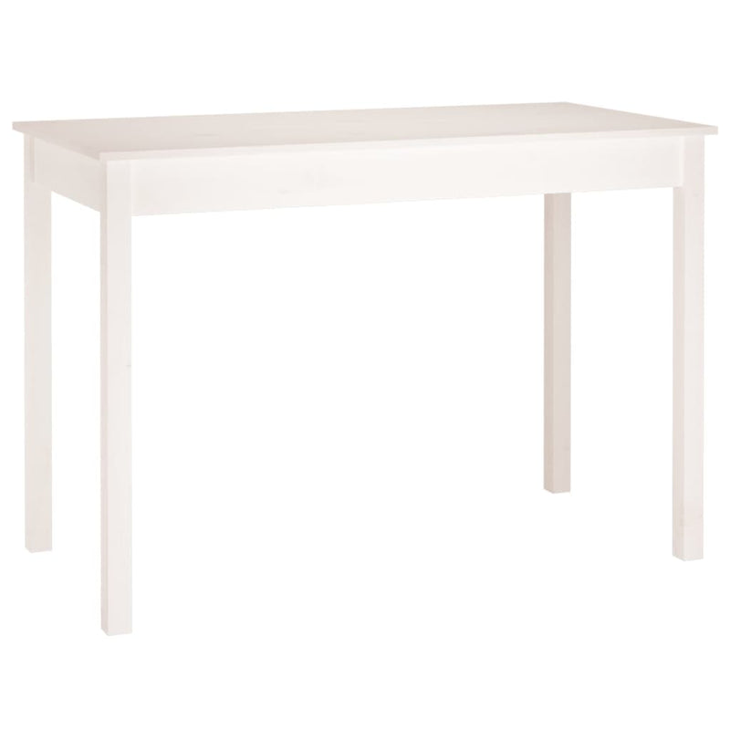 vidaXL fehér tömör fenyőfa ebédlőasztal 110 x 55 x 75 cm