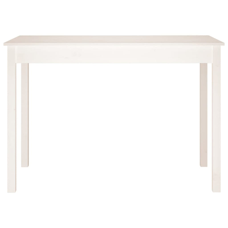 vidaXL fehér tömör fenyőfa ebédlőasztal 110 x 55 x 75 cm
