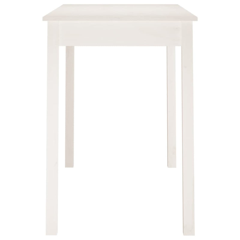 vidaXL fehér tömör fenyőfa ebédlőasztal 110 x 55 x 75 cm