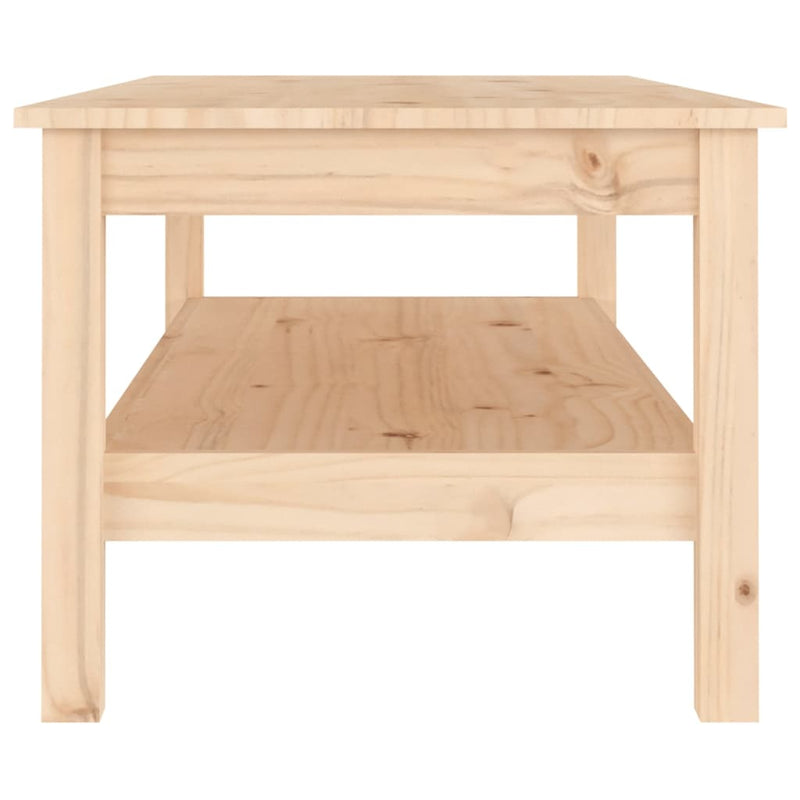 vidaXL tömör fenyőfa dohányzóasztal 110 x 50 x 40 cm
