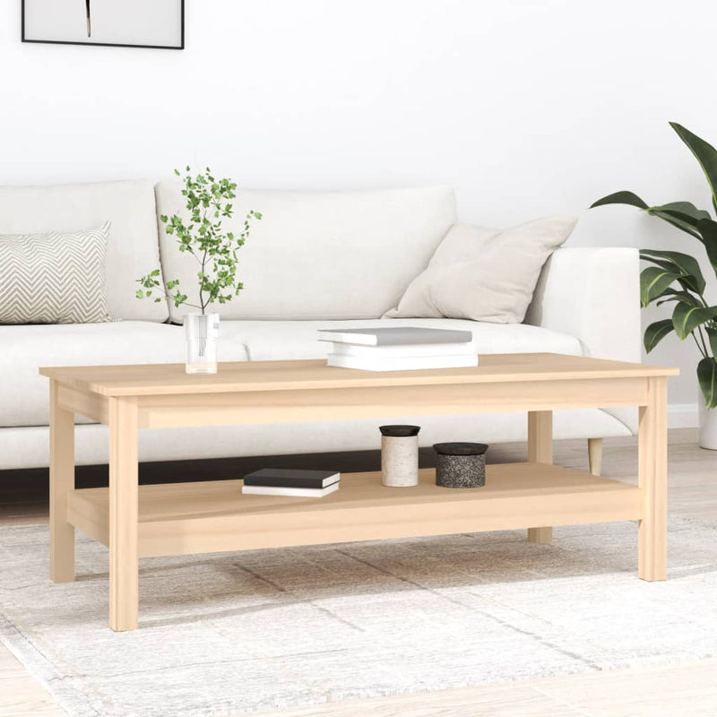 vidaXL tömör fenyőfa dohányzóasztal 110 x 50 x 40 cm