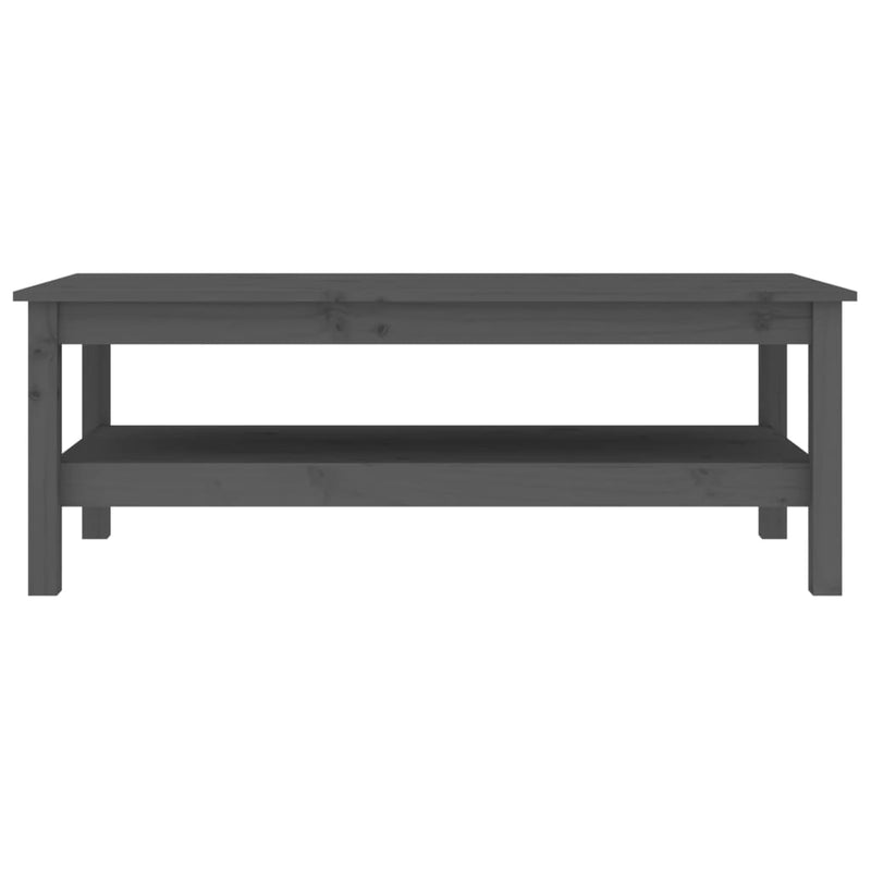 vidaXL szürke tömör fenyőfa dohányzóasztal 110 x 50 x 40 cm