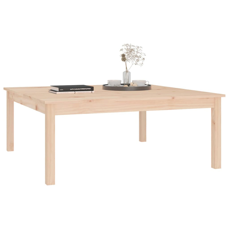 vidaXL tömör fenyőfa dohányzóasztal 100 x 100 x 40 cm