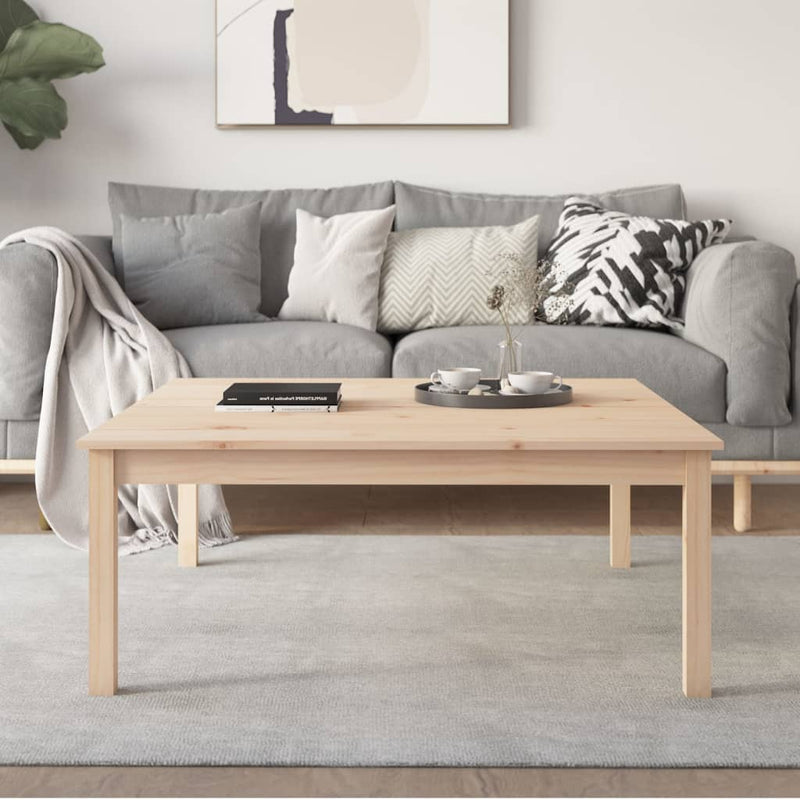 vidaXL tömör fenyőfa dohányzóasztal 100 x 100 x 40 cm
