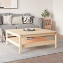 vidaXL tömör fenyőfa dohányzóasztal 100 x 100 x 40 cm