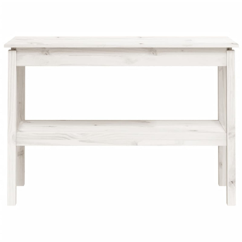 vidaXL fehér tömör fenyőfa tálalóasztal 110 x 40 x 75 cm