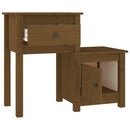 vidaXL 2 db mézbarna tömör fenyőfa éjjeliszekrény 79,5 x 38 x 65,5 cm