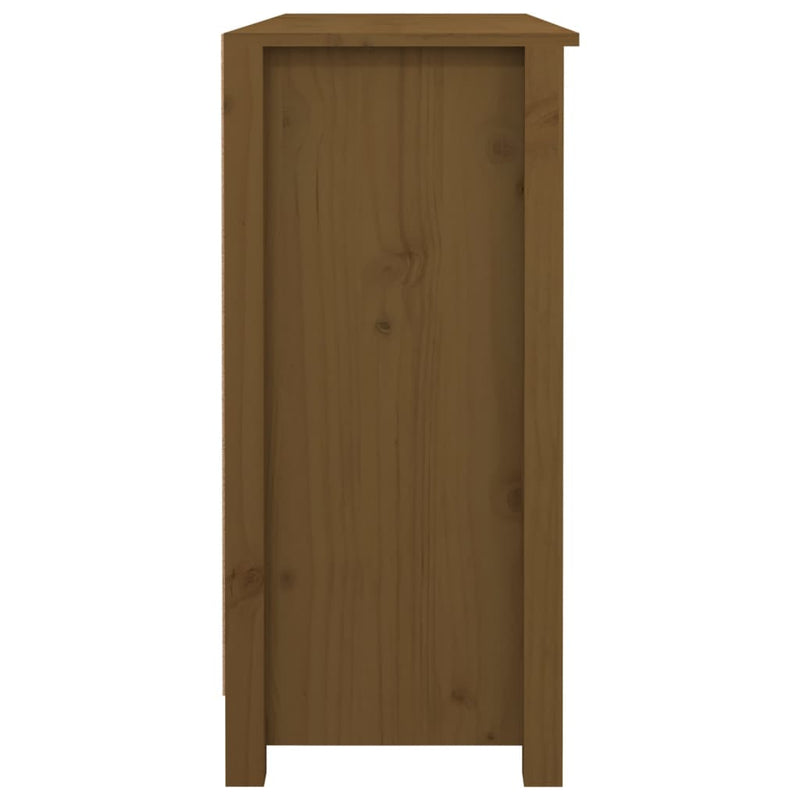vidaXL mézbarna tömör fenyőfa tálalószekrény 100x35x74,5 cm