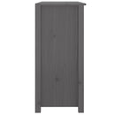 vidaXL szürke tömör fenyőfa tálalószekrény 100 x 35 x 74 cm