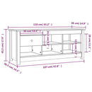 vidaXL fekete tömör fenyőfa cipősszekrény 110 x 38 x 45,5 cm