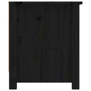 vidaXL fekete tömör fenyőfa cipősszekrény 110 x 38 x 45,5 cm