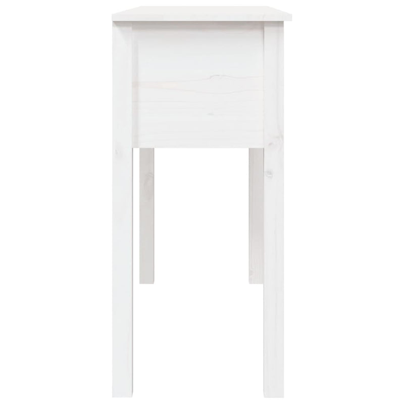 vidaXL fehér tömör fenyőfa tálalóasztal 100 x 35 x 75 cm