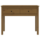 vidaXL mézbarna tömör fenyőfa tálalóasztal 100 x 35 x 75 cm