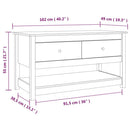 vidaXL fekete tömör fenyőfa dohányzóasztal 102 x 49 x 55 cm