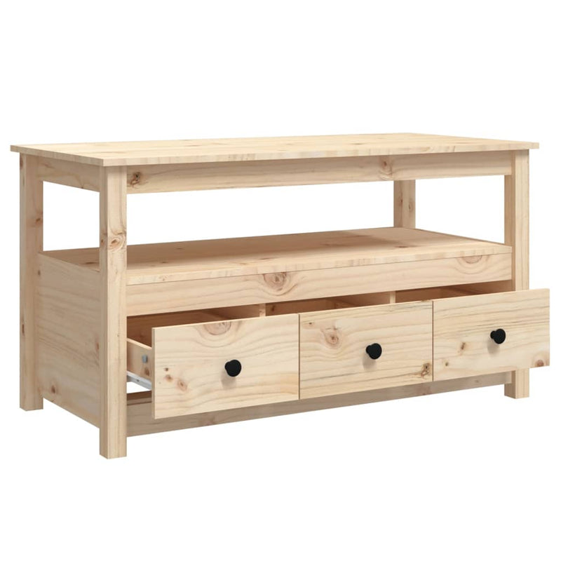 vidaXL tömör fenyőfa dohányzóasztal 102 x 49 x 55 cm