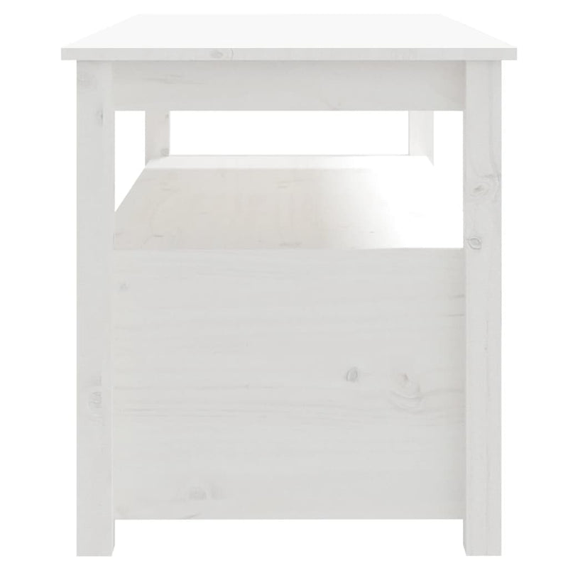 vidaXL fehér tömör fenyőfa dohányzóasztal 102 x 49 x 55 cm