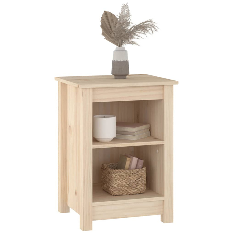 vidaXL 2 db tömör fenyőfa éjjeliszekrény 40 x 35 x 55 cm