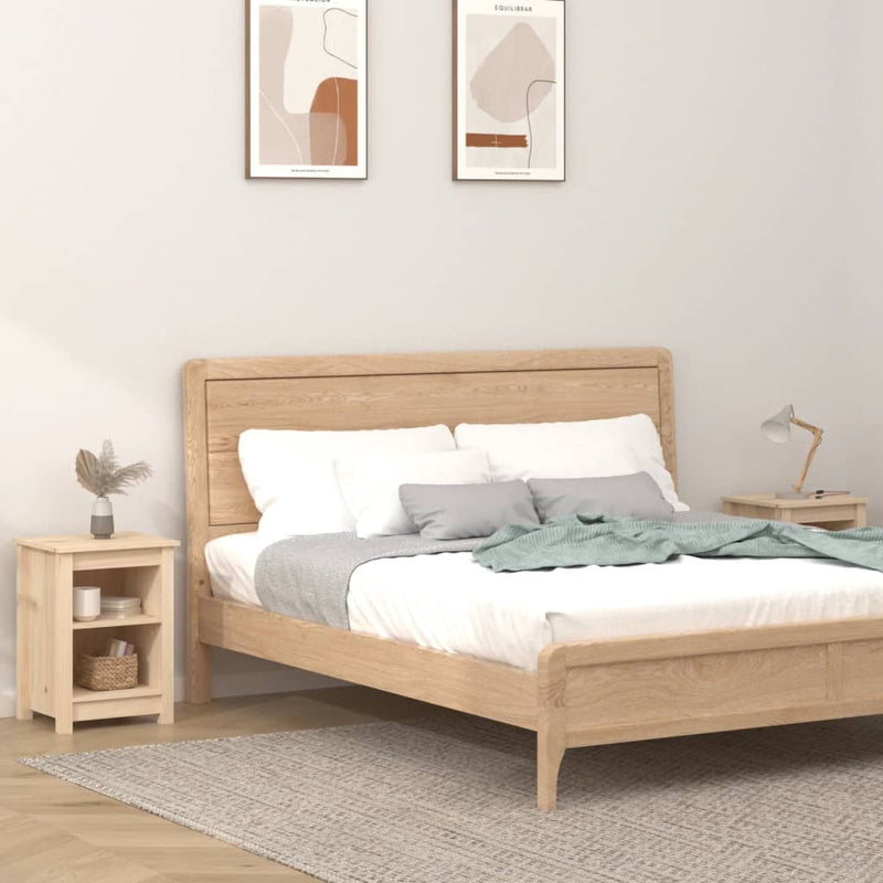 vidaXL 2 db tömör fenyőfa éjjeliszekrény 40 x 35 x 55 cm