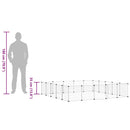 vidaXL 20 paneles fekete acél kisállatketrec ajtóval 35 x 35 cm