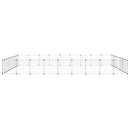 vidaXL 36 paneles fekete acél kisállatketrec ajtóval 35 x 35 cm