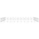 vidaXL 44 paneles fekete acél kisállatketrec ajtóval 35 x 35 cm