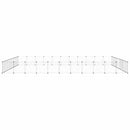 vidaXL 44 paneles fekete acél kisállatketrec ajtóval 35 x 35 cm