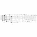 vidaXL 20 paneles fekete acél kisállatketrec ajtóval 35 x 35 cm