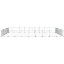 vidaXL 36 paneles fekete acél kisállatketrec ajtóval 35 x 35 cm