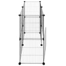vidaXL 12 paneles fekete acél kisállatketrec ajtóval 35 x 35 cm
