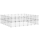 vidaXL 52 paneles fekete acél kisállatketrec ajtóval 245 x 210 x 70 cm