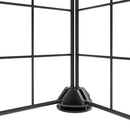 vidaXL 52 paneles fekete acél kisállatketrec ajtóval 245 x 210 x 70 cm
