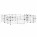 vidaXL 60 paneles fekete acél kisállatketrec ajtóval 280 x 245 x 70 cm