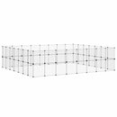 vidaXL 60 paneles fekete acél kisállatketrec ajtóval 280 x 245 x 70 cm