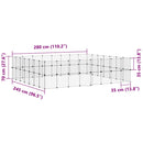 vidaXL 60 paneles fekete acél kisállatketrec ajtóval 280 x 245 x 70 cm