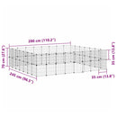 vidaXL 60 paneles fekete acél kisállatketrec ajtóval 35 x 35 cm