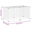 vidaXL 8 paneles fekete acél kisállatketrec ajtóval 35 x 35 cm