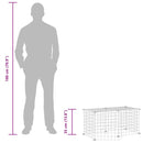 vidaXL 8 paneles fekete acél kisállatketrec ajtóval 35 x 35 cm