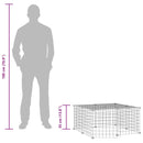 vidaXL 12 paneles fekete acél kisállatketrec ajtóval 35 x 35 cm