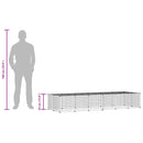 vidaXL 28 paneles fekete acél kisállatketrec ajtóval 35 x 35 cm