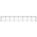 vidaXL 36 paneles fekete acél kisállatketrec ajtóval 35 x 35 cm