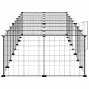 vidaXL 36 paneles fekete acél kisállatketrec ajtóval 35 x 35 cm